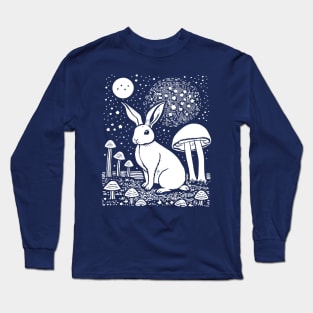 HARE with Moon & Mushrooms by FayeFamiliar Long Sleeve T-Shirt